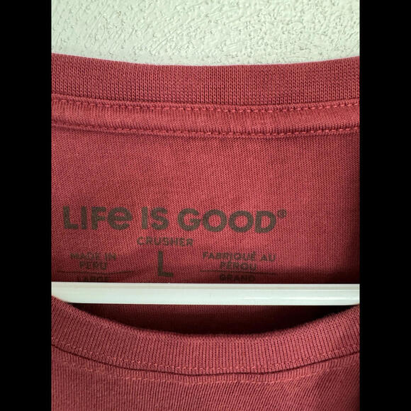 Life is Good Women's Long Sleeve Crusher Tee Shirt Red Horse NWT - Picture 5 of 6